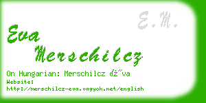 eva merschilcz business card